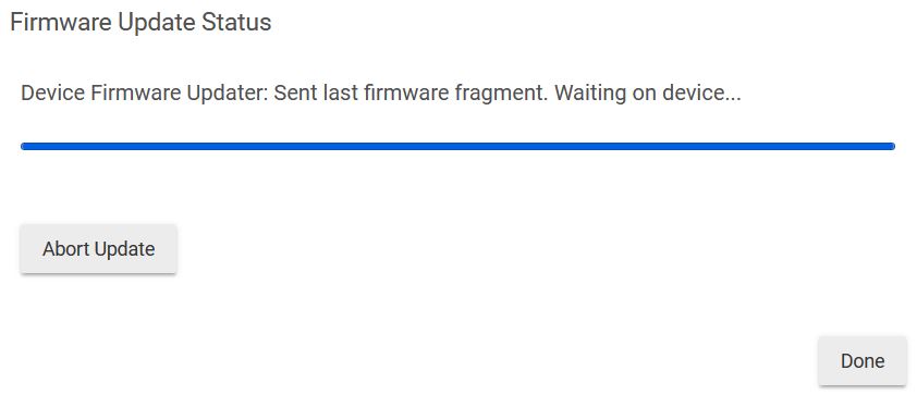 Hubitat firmware update status last fragement