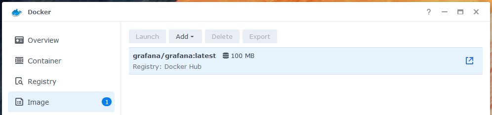Configure Downloaded Grafana Image in Synology NAS