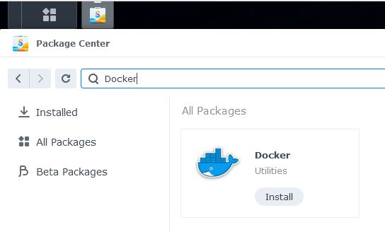 Install Docker in Synology NAS