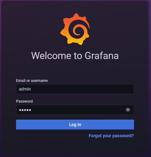 Navigate to Grafana Login Page in Synology NAS